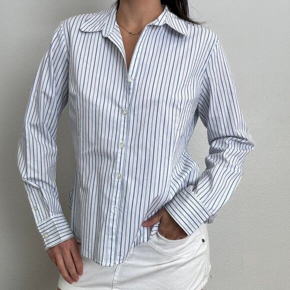 Women's White and Blue Polo-shirts - Picture 3 of 3